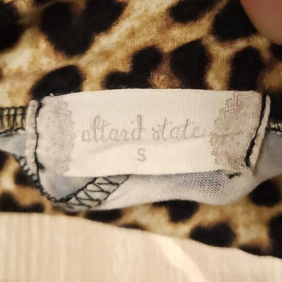 Altar'd State Knit Animal Print Flare Elastic Waist Pants Small - Picture 6 of 8